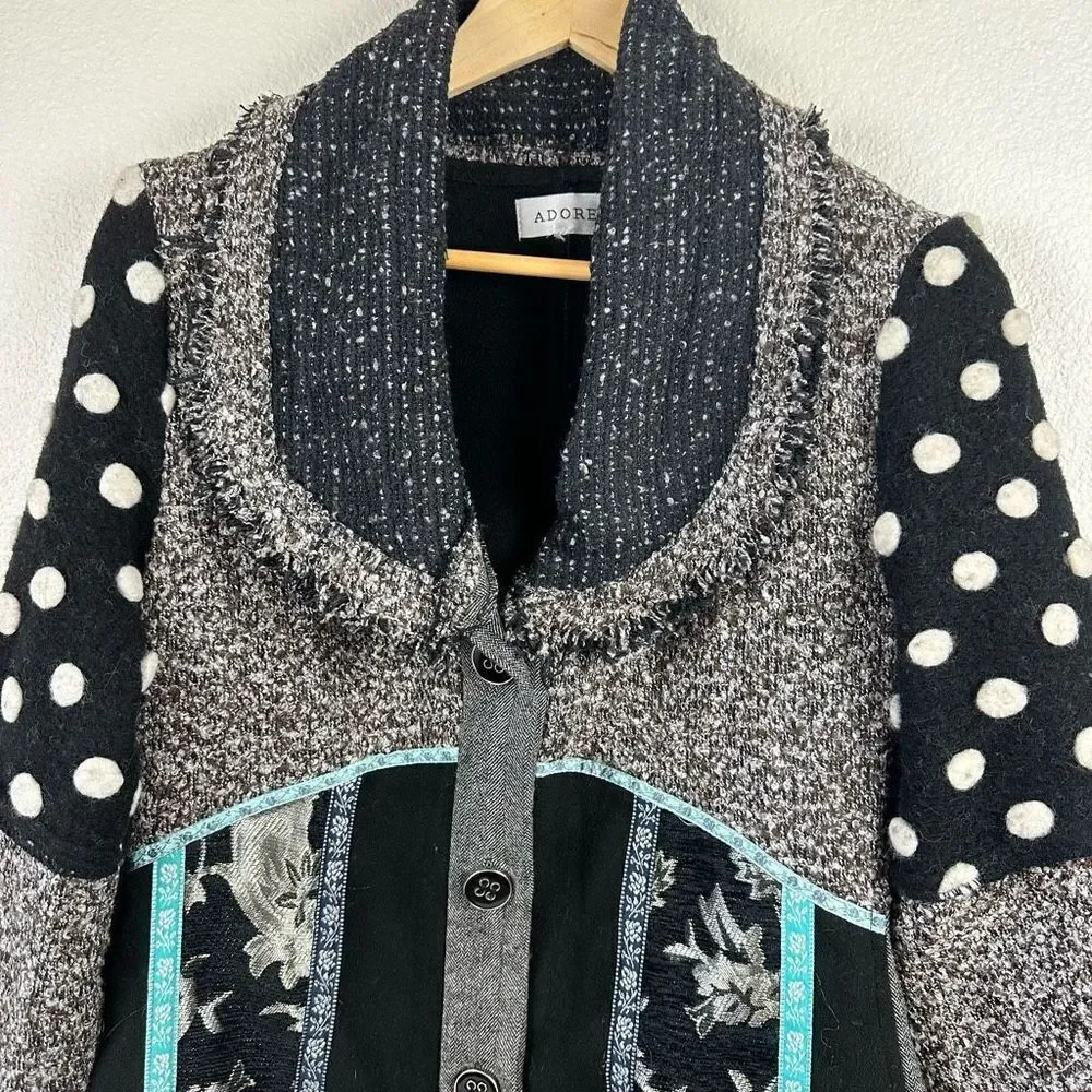 Adore patchwork‎ coat size S - Picture 3 of 11